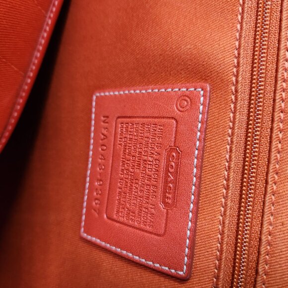 Vintage Coach Hampton Purple & Orange Handbag Tote Purse - Picture 11 of 15